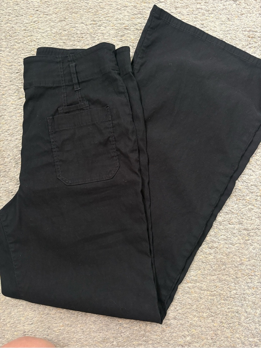 Maeve By Anthropologie The Junie Jean Flare Leg in Black Women's Size 32 - Picture 3 of 4